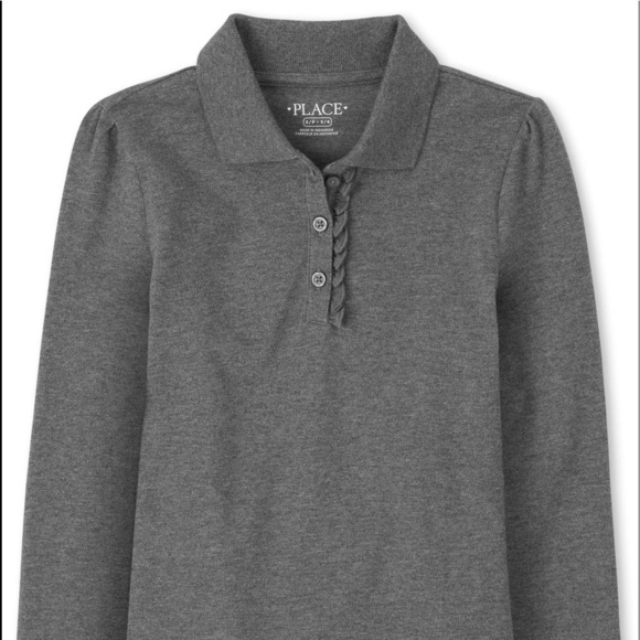 The Children's Place Other - Girls uniform long sleeve ruffle pique polo - size 16
NWT